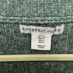 Sincerly Jules Sage Green cropped knit cardigan sweater Photo 2