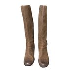 Born Brown Tall Leather Riding Boots US 7.5 EU 38.5 Equestrian Buckle Distressed Photo 1