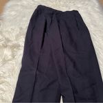 Dress Pants Trousers Navy Blue Pleated Pockets Wool Size 6 Photo 5