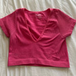 Garage  Pink V-Neck Top  Photo 0