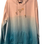 Artisans Blue and Cream Ombré Hoodie with Cocktail Design Size XXL Photo 0