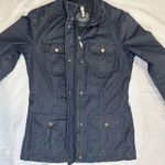 Pacific&Co Vintage 90s Denim . Spanish-Designed Bomber Cargo Utility Jacket - Navy - M Photo 6