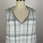 Free People Run with Me Plaid Grey Mini Dress Photo 3