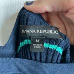 Banana Republic SQUARE-NECK KNIT MIDI DRESS in Navy & Emerald Green Stripe Photo 7