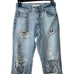 Garage Denim 90s Boyfriend Jeans Size 23 Distressed High Waist Cut Knee Photo 3
