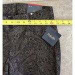 Rafaella  Paisley Pants Sz 12 NWT Black Pull On Slim Leg Comfort Photo 4