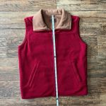 Pendleton  reversible Red/tan Fleece Vest with Collar Photo 3