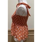 Sage The Label ~ Smocked Top Light Orange & White ~ Size Medium Photo 3