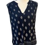 Lucky Brand  | Navy Blue Patterned top Photo 0