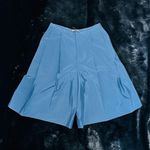 ZARA Ballon Navy Pleated Bermuda Shorts Photo 0