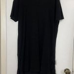 Current/Elliott current elliott ruffle hem black short sleeve cotton tshirt dress size medium 2 Photo 0