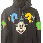 Disney Hoodie Jacket Womens Size XS Black Mickey Mouse Disneyland 2024 Design Photo 6