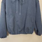 Max Studio  Sweatshirt Pullover Cowl‎ Neck Long Sleeve Waffle Knit Blue Women XS Photo 4