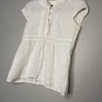 Michaelangelo White Designer Blouse Ribbed 1/4 Button SZ S Top Sleeveless Tank Photo 6