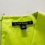 Black Halo Lynn Scoop Neck Ruffle Short Sleeve Fluted Cocktail Dress Lime Green Photo 1