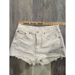 Levi's 501 Premium Jorts Jean Shorts High Rise White Distressed Cut Off Size 30 Photo 2