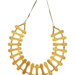 Vintage‎ Boho cleopatra Brass adjustable statement necklace Green Photo 0