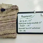 Artesia Sweater Open Knit Purple Beige Side Detail Women’s Sz XL‎ Comfy Photo 9