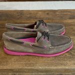 Sperry Womens Top Sider A/O Brown Pink 2-Eye Boat Shoe Loafer Size 12 Photo 2