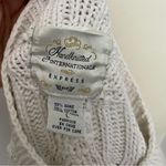 Vintage Cable Knit Sweater Jumper Pullover 3D Baubles Mock Neck Ivory Cream White Size L Photo 8