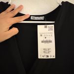 ZARA  Black V-Neck Midi Dress NWT size M Photo 2