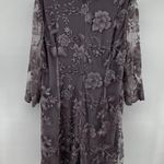 Alex Evenings Elongated Lace Mock Jacket Jersey Sheath Dress Smokey Orchid 16 Photo 5