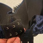 AGENT PROVOCATEUR BLUE SILK BRA BLACK LACE DETAIL Size undefined Photo 3