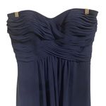 Bari Jay Navy Strapless Dress Size 10 Formal Gala Bridesmaid Prom Bridal Blue Photo 3