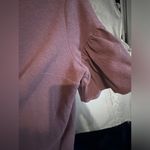 EXPRESS  Purple Puff Sleeve Top 3/4 Sleeve Medium Photo 5