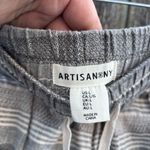 Artisan NY  Linen blend Gray Striped Shorts Large Photo 1