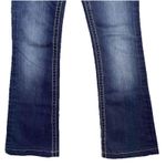 Miss Me NWOT  Bootcut Jeans 28 Bling Embroidered Low Rise Denim Saddle Stitched Photo 3