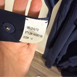 NWT White by Vera Wang Ruffled Surplice Bodice Maxi Dress Midnight Blue Navy 14 Photo 8