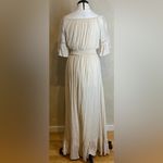 Look East Boutique Womens Romantic Coquette Peasant lined Cream Maxi Dress|Sz:M Size M Photo 12