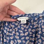 American Eagle 🦋  Outfitters Blue Floral Spaghetti Strap Crop Top Medium Photo 1