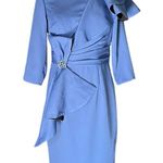 Missacc Sheath Scoop Neck 3/4 Sleeves Knee Photo 0