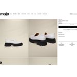 Maje NWT  White Leather Platform Loafers Chunky Sole Gold Detail Women Shoes 39 Photo 1