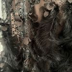 Maxi Feathered Prom Dress (size 16) Black Photo 6