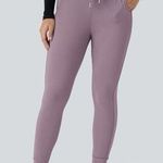 Halara NWT Plush High Waisted Drawstring Side Pocket Plain Full Length Joggers Photo 0