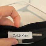Calvin Klein Black White Marled / Black Twofer Crewneck Pullover Sweater Medium Photo 5