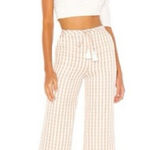 Majorelle Theo Gingham Pant in Gold Check Photo 0