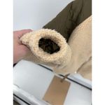 Jacqueline de Yong Green Quilted Cream Fleece Jdyiza Teddy Mix Jacket Size XL Green Photo 6