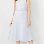 Ann Taylor  Light Purple Periwinkle Belted Flare Midi Maxi Summer Spring Dress Photo 0