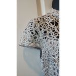 Premier Amour Women High Neck Short Sleeve Jumpsuit with Grey Lace Bodice Sz12 Black Size 12 Photo 2