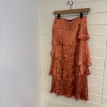 Anthropologie NWT  Maeve cassia rust tiered ruffle midi skirt Photo 1