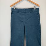 Betabrand  Women's Burton Wide Leg Crop Chino Pants Size L Dark Ocean Teal Photo 2