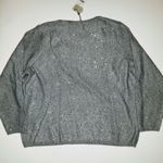 NYDJ 🆕 Womens Plus 2X Silver Gray Sequin Holiday Sweater NEW NWT Bling Photo 2