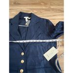 Joie  NWT blue linen button collared jacket blazer size M Photo 6