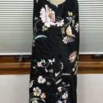 Maeve Anthropologie Ashbury Black Floral Studded One Shoulder Dress Photo 4