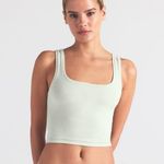 SKIMS  Green Ribbed Tank Top size medium Photo 0