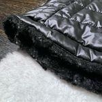 Nicole Miller  Original Black Reversible Faux Fur Puffer Vest Photo 10